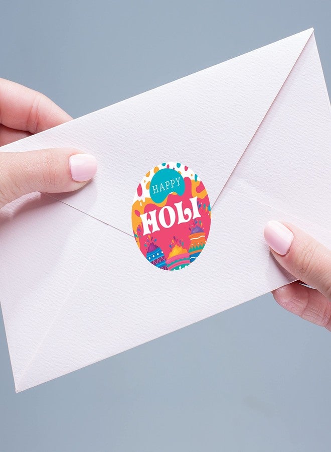 Goelite Happy Holi Stickers for Gifts Packaging and Journal, Decorations Set of 95 Stickers Self-Adhesive and High Glossy Stickers (Design 3) - Image 4